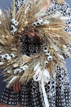 Neogo, dekoracyjny wianek z suszem, rozp.54cm