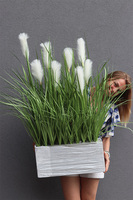 Decorina Saute, sztuczna trawa z pióropuszami w stretchu