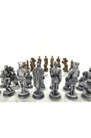 ekskluzywne Szachy Rycerskie, idealne na prezent, wym.42x42cm