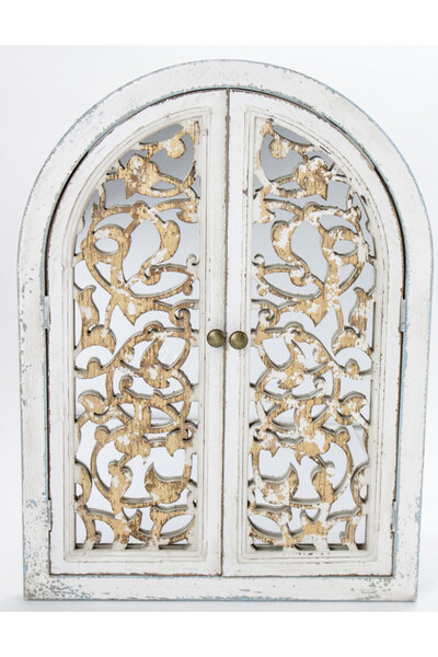 lustro w kształcie okna z okiennicami