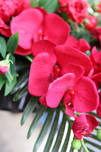 Sen o Czerwieni, kompozycja nagrobna w naczyniu