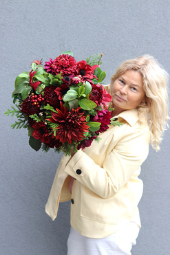 Bordo Katerra Extra, kompozycja nagrobna w misie, wym.36x35cm