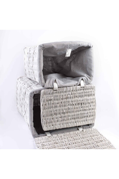 Home wiklinowy kosz na bieliznę z klapą