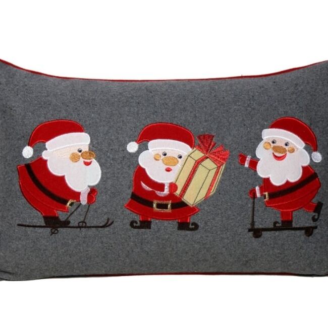 OD RĘKI filcowa poszewka na poduszkę świąteczna, Nicolaus Trio, wym.30x50cm