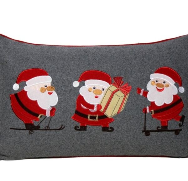 OD RĘKI filcowa poszewka na poduszkę świąteczna, Nicolaus Trio, wym.30x50cm