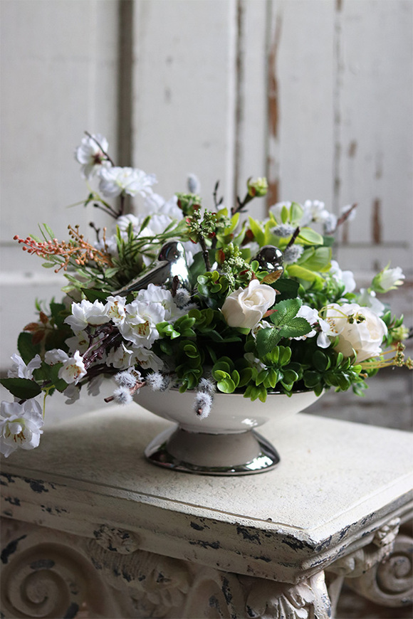 kompozycja wielkanocna w pucharze, Romualda, wym.27x51cm