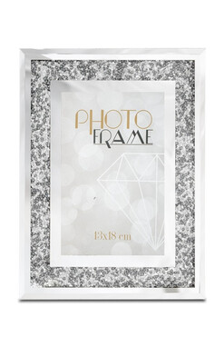 Silver Glow, szklana ramka na zdjęcia, wym.25.5x20.5cm