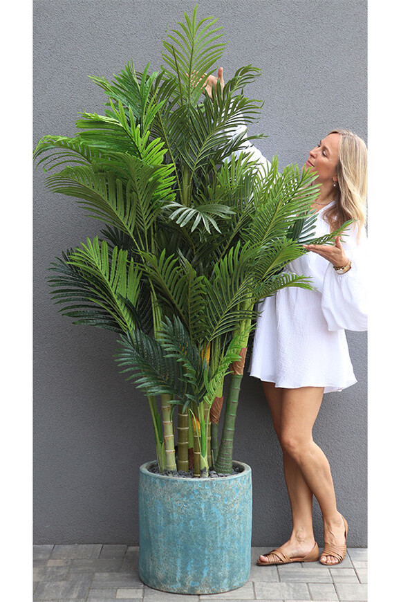 Andaluzja Palma Areca Hilton, wysokiej jakości sztuczna palma w donicy