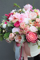 bogaty flowerbox z różami, Elegancya, wym.45cm