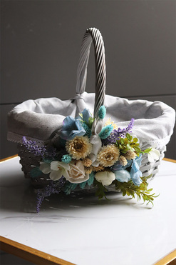 Ocean 2, dekorowany koszyczek wielkanocny z serwetką, wys.27cm