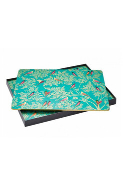 Green Birds, podkładki korkowe, duże, 4szt