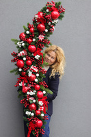 Lollypop American, świąteczna girlanda na kominek