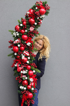 Lollypop American, świąteczna girlanda na kominek, dł.150cm