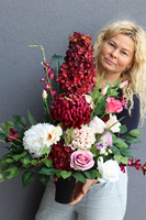 Burgundia, komplet dekoracji nagrobnych