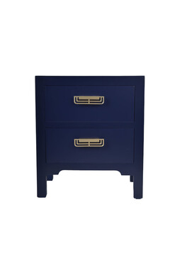 Tribeca, komoda z dwiema szufladami, granatowa, wym.45x30x52cm