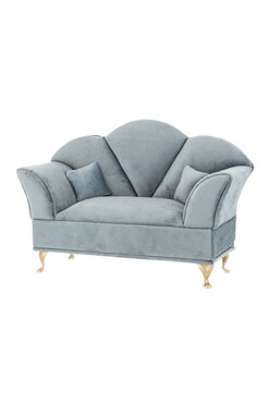 Velurri, welurowe puzderko / szkatułka na biżuterię, miętowa, wym.18.5x27x10cm