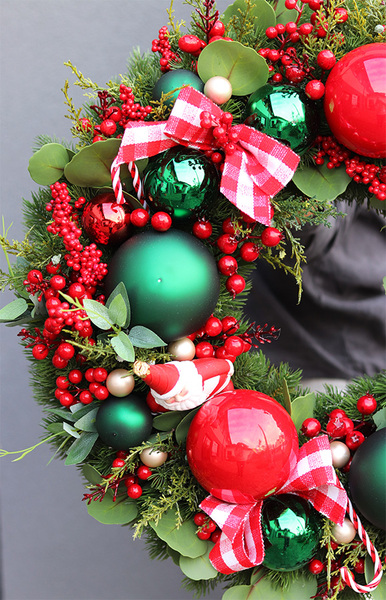 Klasyka Zimowa, świąteczny wianek do powieszenia