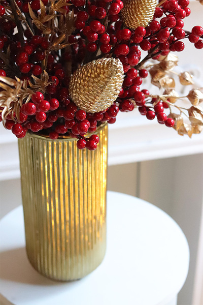 Extra Xmas, świąteczny bukiet kwiatów w wazonie