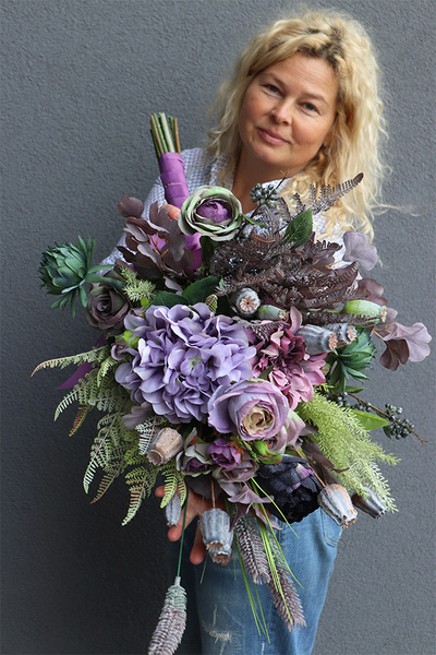 Fioletowy Sen, bukiet nagrobny