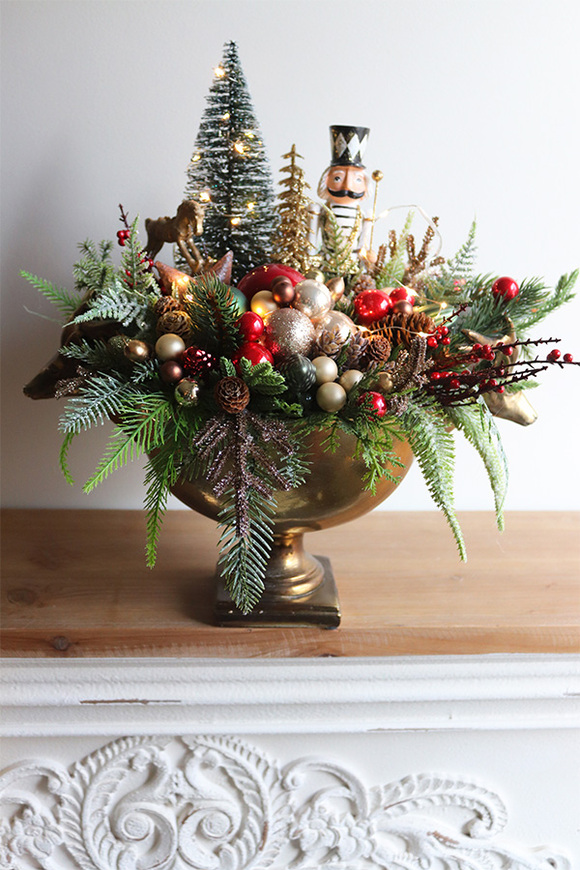 Glamurina Lux, kompozycja świąteczna w pucharze