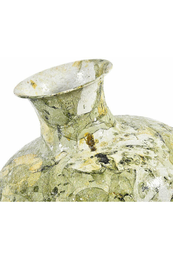 Modern metalowy wazon pękaty	