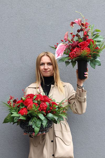 Bordosena, bukiet nagrobny we wkładzie
