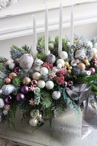  Pudrovy Adwent, adwentowy stroik na stół