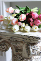 April, bukiet tulipanów silikonowych Czysta Biel