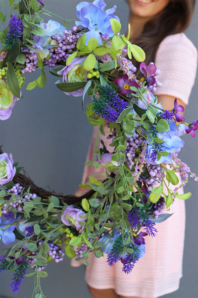 Letnie Klimaty, delikatny wianek dekoracyjny, śr.55cm