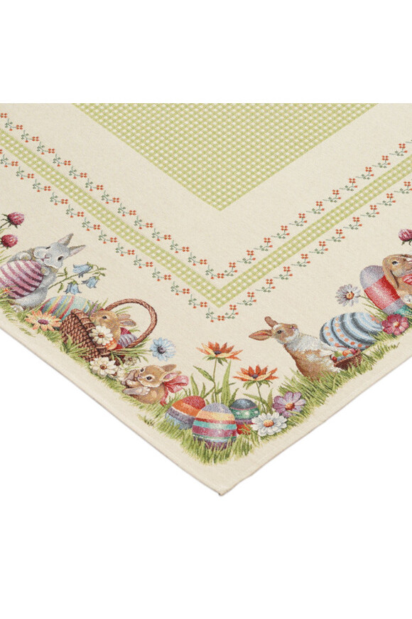 Zajączkowy Świat, wielkanocny obrus gobelinowy serweta	
