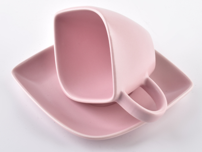 Juliette, porcelanowa filiżanka do espresso poj.100ml, kolor różowy