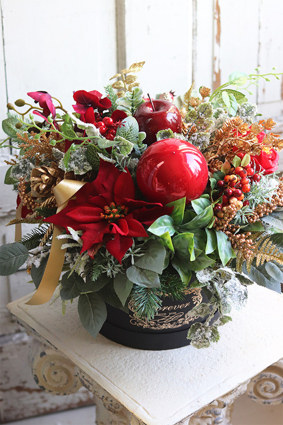 bożonarodzeniowy flowerbox, Klasyka Jest Piękna, wys.42cm