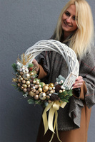 Złota Chwila, świąteczny asymetryczny wianek