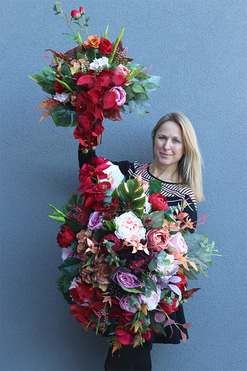 Adriana, komplet dekoracji nagrobnych, kompozycja + bukiet