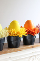 Kolorowe Jaja, stroik wielkanocny z suszem