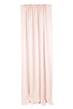 Linen Style, zasłona lniana z tunelem, pudrowy róż, szer.140cm