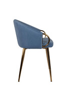 Rotterdam, krzesło z obiciem, niebieskie