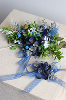 Boho Navy Blue, stroik / dekoracja do koszyczka wielkanocnego, rozp.22x15/8x9cm