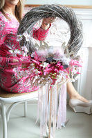 Wianek wialkanocny z zajączkami