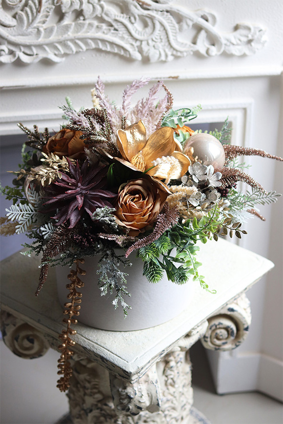 Winter Glam Big, welurowy flowerbox bożonarodzeniowy