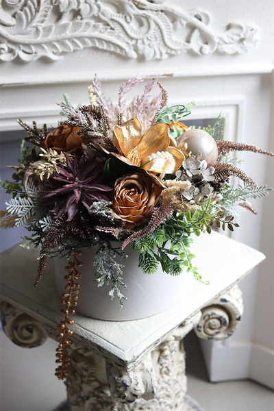 Winter Glam Big, welurowy flowerbox bożonarodzeniowy