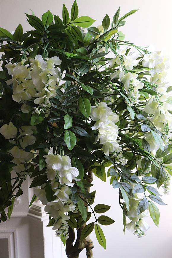 Wisteria Biała Gold Line, sztuczna roślina w donicy