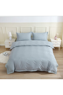 Elena Blue, bawełniana pościel z haftem, 160x200cm + 2szt 50x70cm + 2szt 40x40cm 