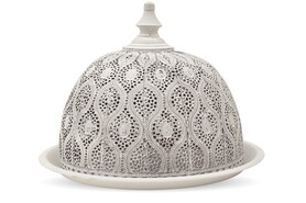 elegancka taca / patera z kloszem Indica Lux, wym.26x35.5x35.5cm