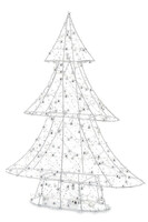 Christmas Tree, figurka świąteczna choinka LED, srebrna