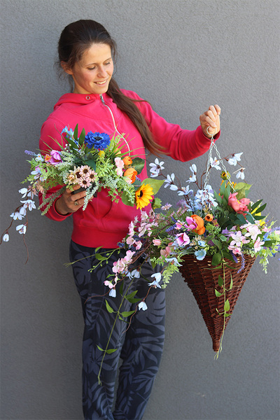 Sielska Dolina, kompozycja w wiszącym koszu