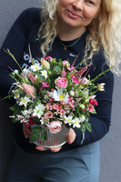 Hotelina Silver Small, kompozycja kwiatowa w naczyniu