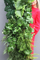 Green Wall, dekoracja jednostronna ze sztucznych roślin