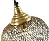 Modern 3, lampa sufitowa, złota siatka