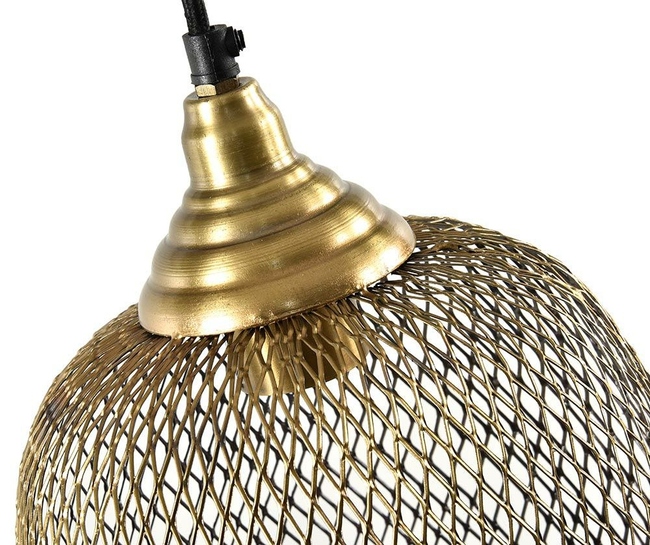 Modern 3, lampa sufitowa, złota siatka